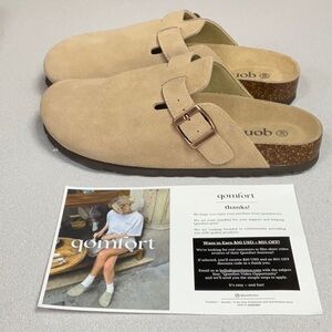 Women's Tan Suede Mules